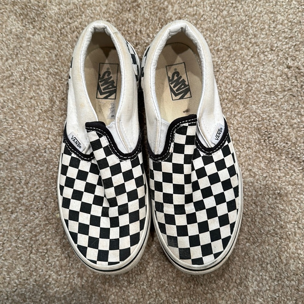 Checkered vans! Great condition!
